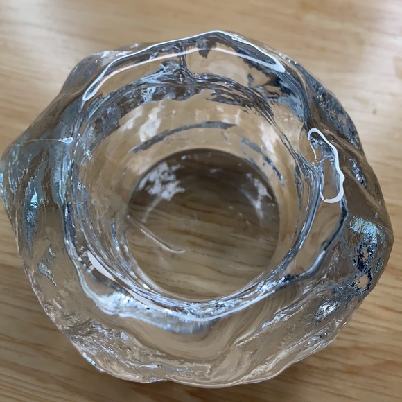 Kosta Boda Crystal Votive Candle Holder Snowball Shape 2.5”H - Picture 3 of 5